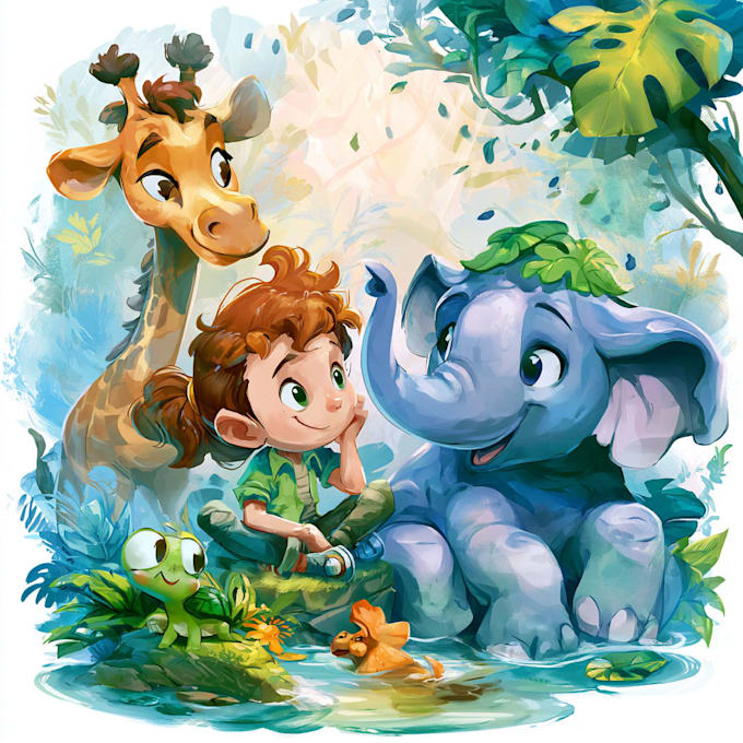 draw amazon KDP professional children book illustration