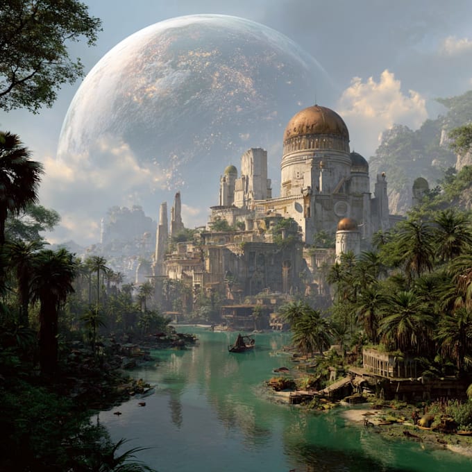 create dark, background, environment concept art, landscape