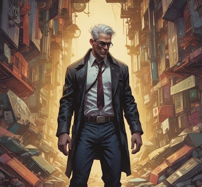 comic book illustration with comic book illustrator