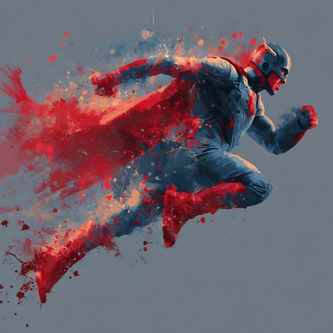 illustrate a superhero pop art portraits