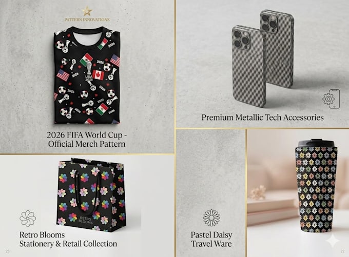 design premium seamless patterns for merch and apparel