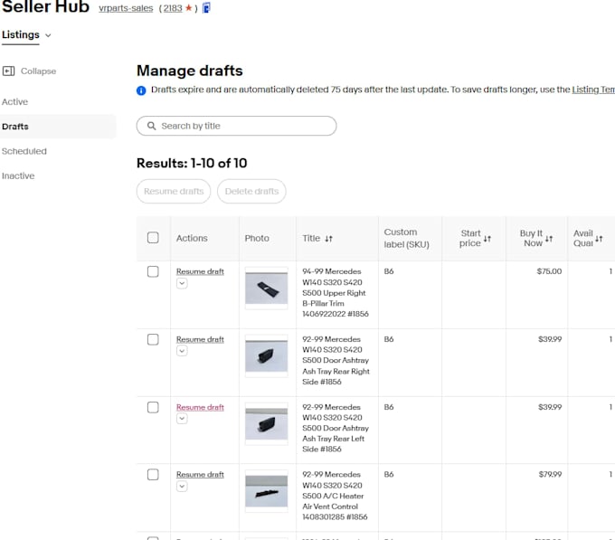 ebay listing, ebay motor, ebay optimized listing, car parts listing
