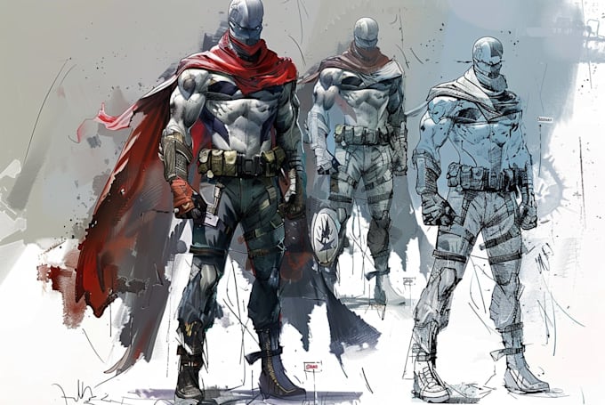 draw a concept superhero characters for you