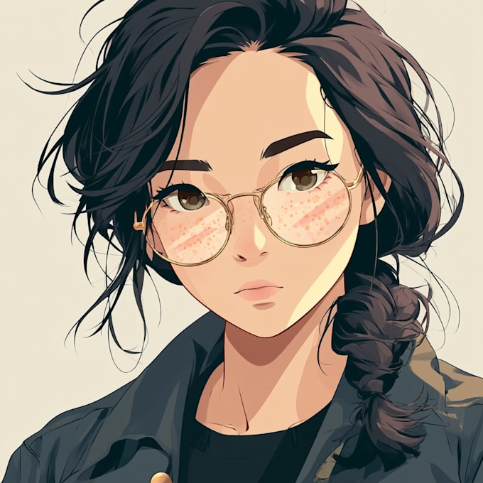 make anime drawing with anime art style character