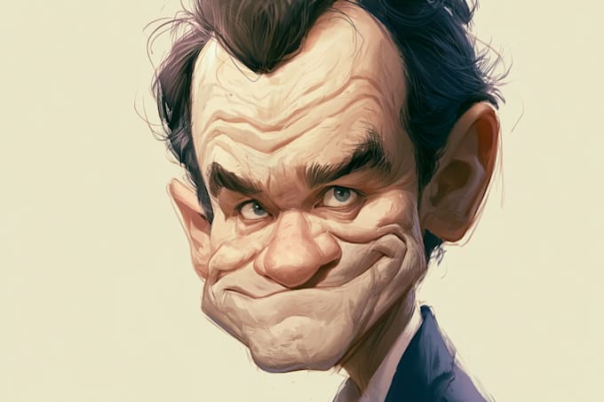 draw artistic cartoon caricatures