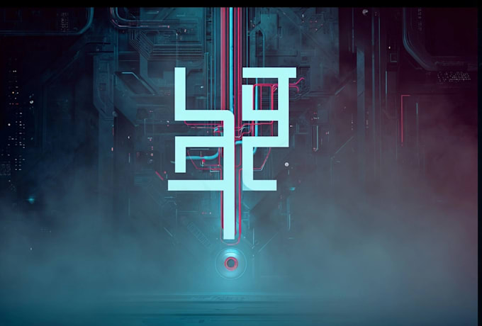 illustrate futuristic custom cyberpunk logo for you