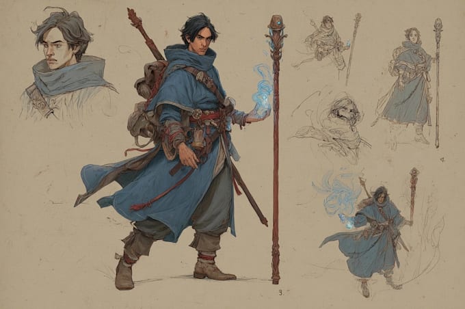 illustrate a professional dnd rpg character art