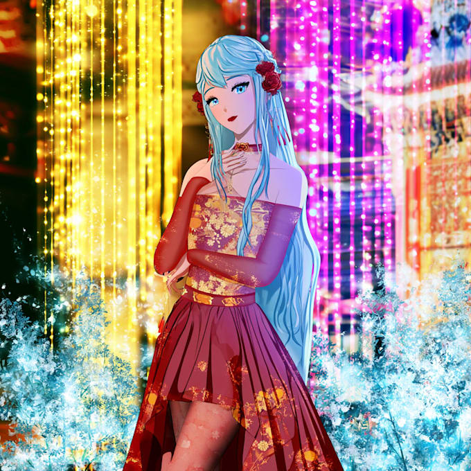 anime character an illustration and anime character