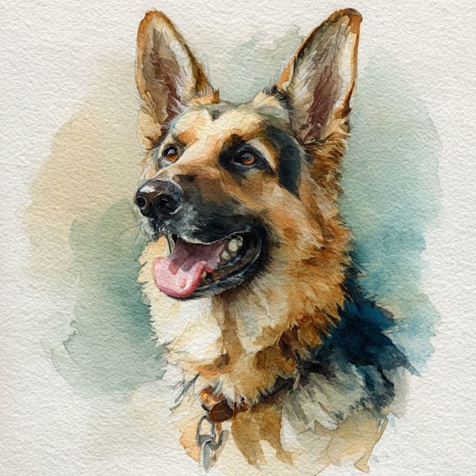 draw a cartoon pet portrait from photo