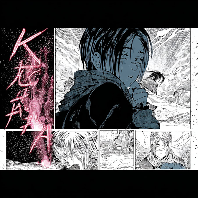 draw funny comedy manga comic pages and scenes