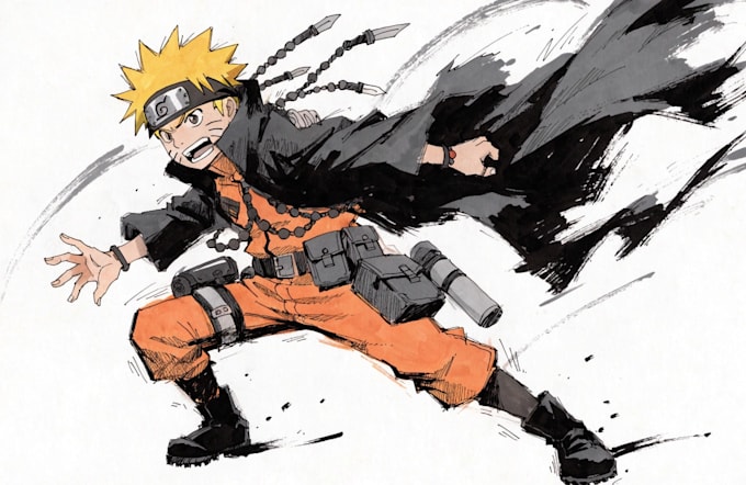 draw you in naruto anime manga style