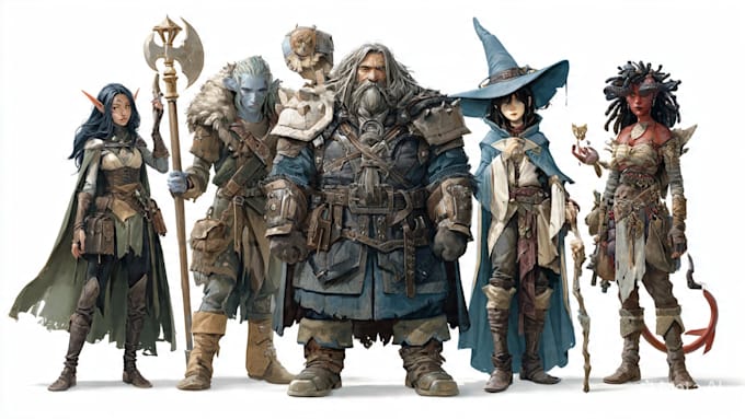 draw your dnd character illustrations or concept art