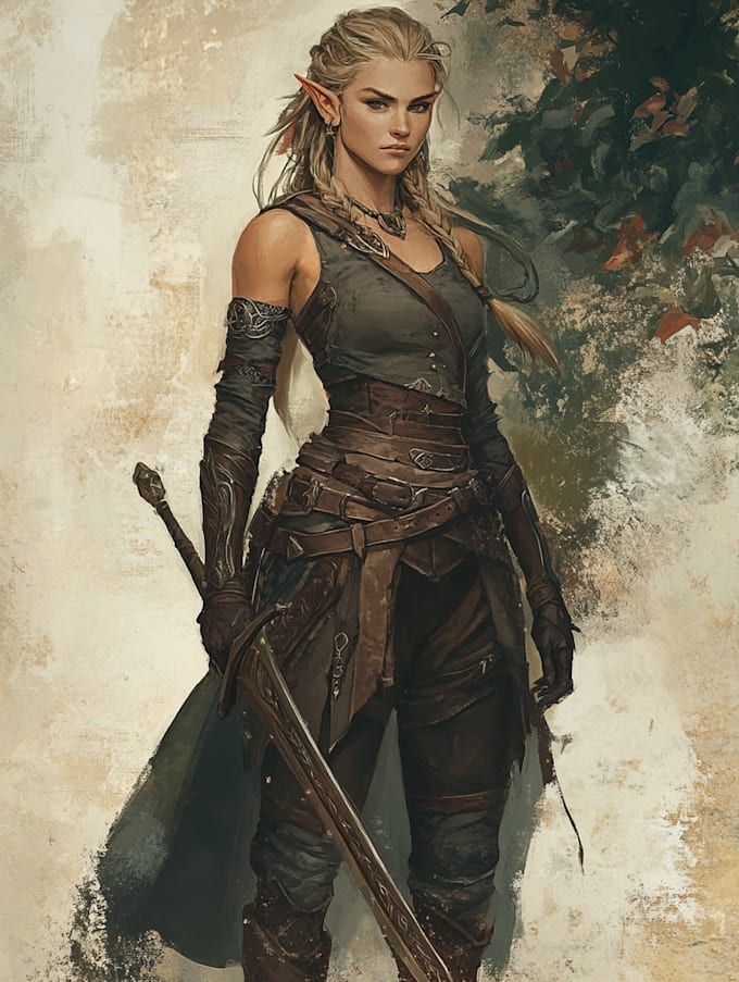 fantasy dnd character illustration