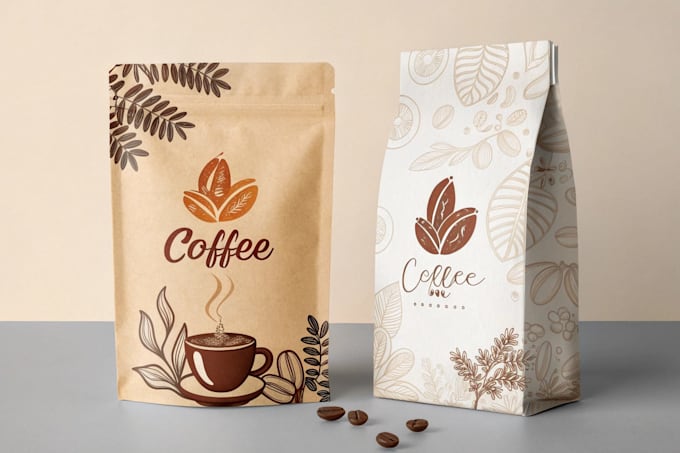 create coffee label and packaging design