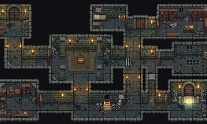 create custom pixel art tileset tilemap top down rpg platformer game assets