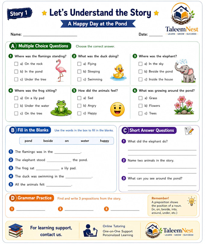 design creative worksheets for kids