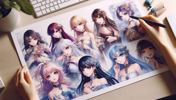 draw anime character sheet reference design