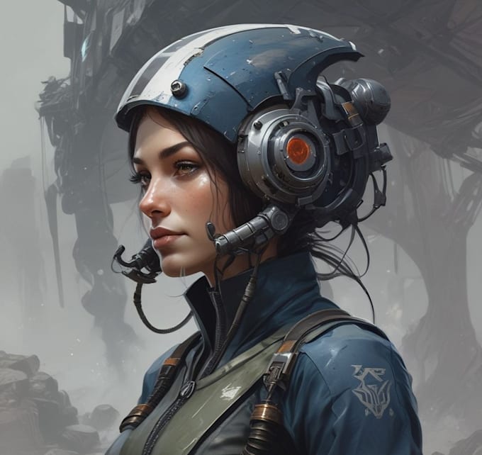 sci fi character illustration or sci fi character
