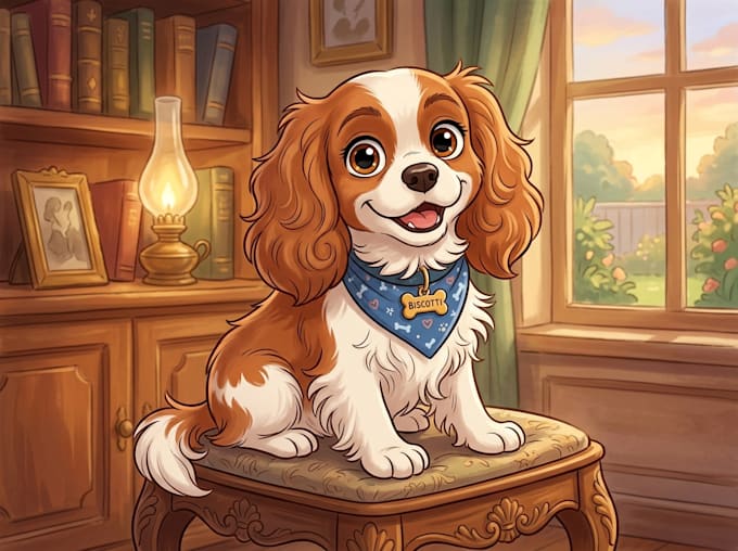 draw your cute pet into disney cartoon portrait style