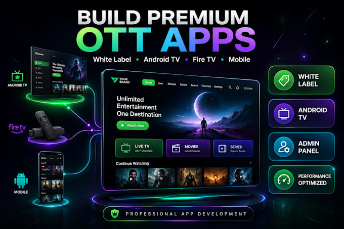 create white label iptv app, xciptv, smarter pro, tivimate with admin panel, ibo