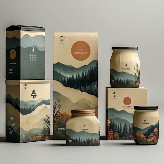 design product packaging, label, box and tube