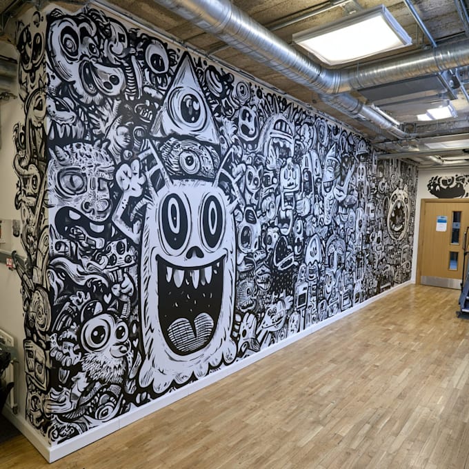 create custom graffiti art designs murals and wall arts