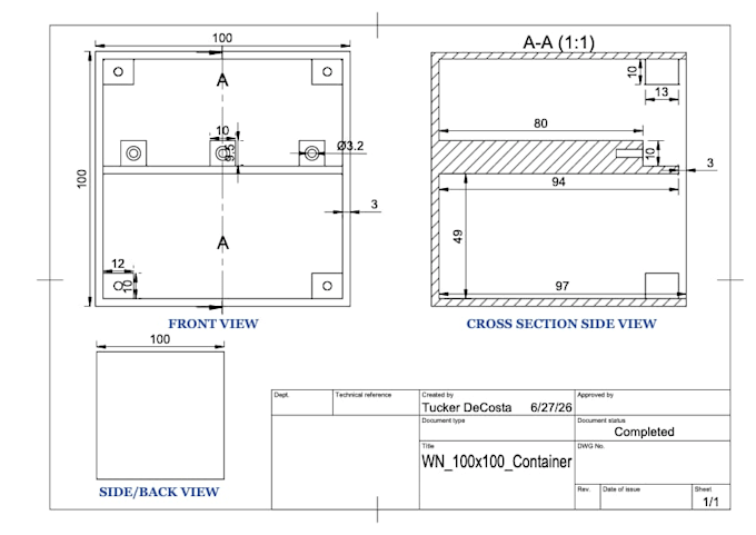 design and render a custom modular electronics enclosure