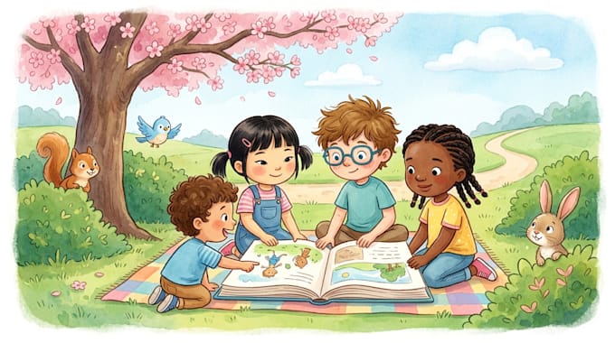 draw children illustrations for books