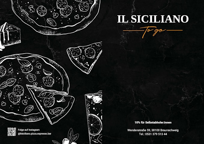 design a modern and professional restaurant menu