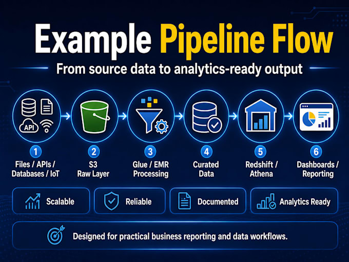 build AWS etl data pipelines for analytics and reporting
