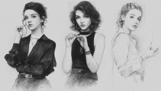 make illustrations and any drawing you ask by pencil
