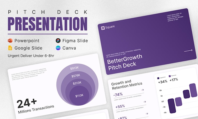 do powerpoint redesign, slides deck design, powerpoint slides and pitch deck