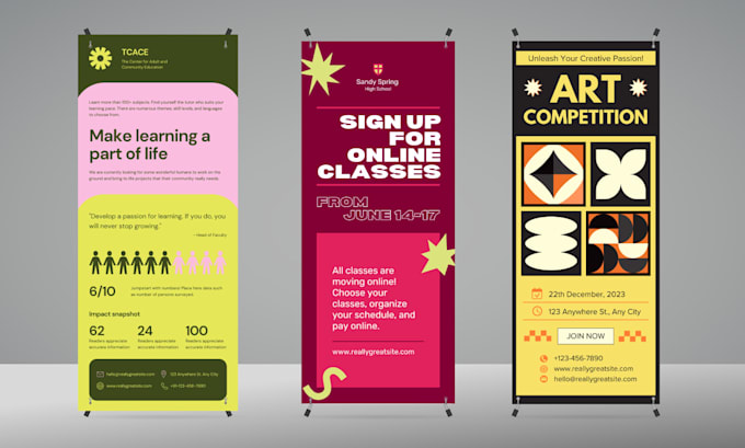 do signage, roll up banner, retractable banner or standee