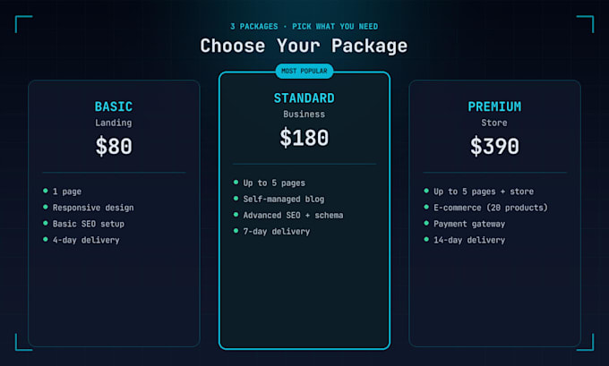 design a fast custom astro or wordpress website with SEO