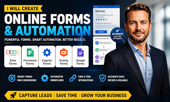 create zoho forms formstack survey cognito form gravity google forms automation