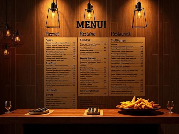 do modern restaurant menu design
