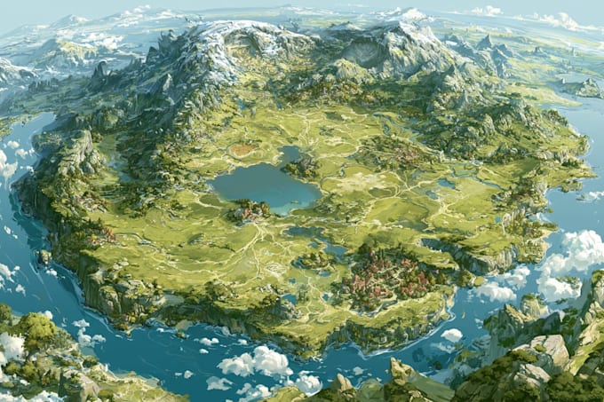 draw a custom map for fantasy, scifi, book or boardgame