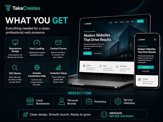 build, deploy, and maintain a professional business website
