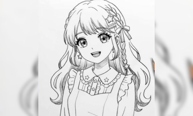 draw simple anime and cartoon sketch