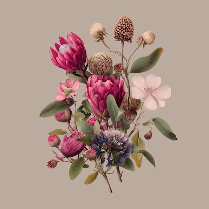 draw botanical illustration art for you