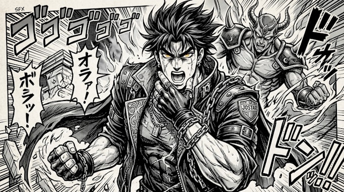 draw you in a jojo inspired anime style