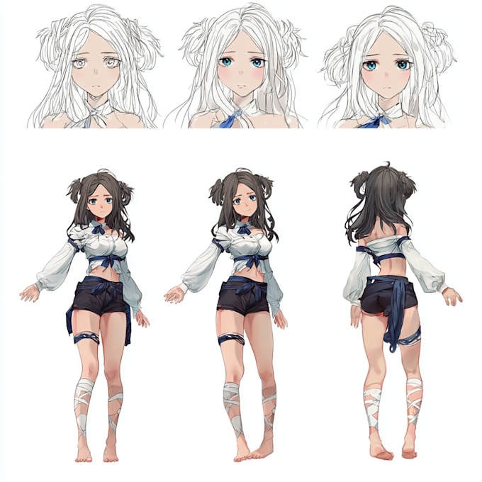 make a character sheet with a unique art style