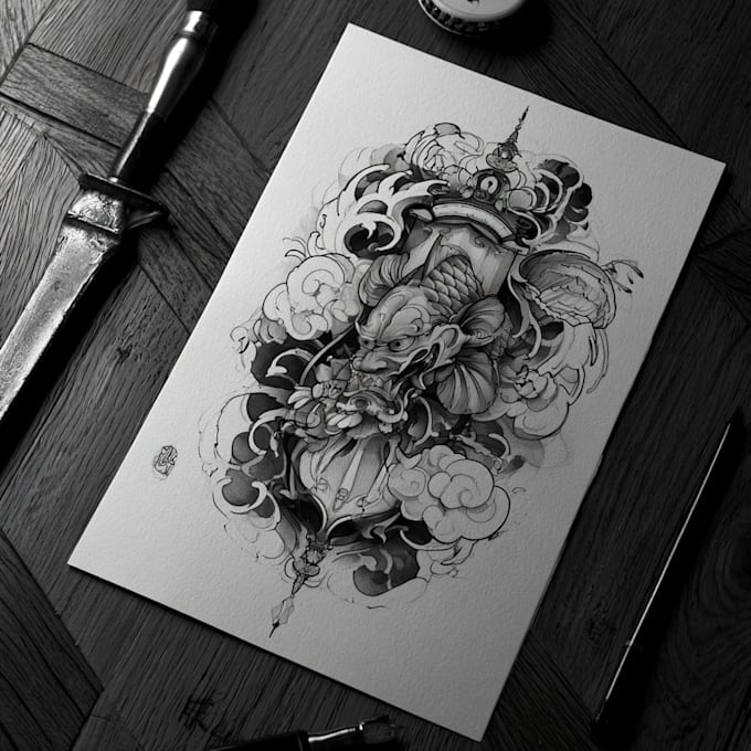 create design japanese art style