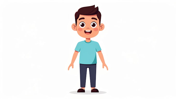 draw a vector 2d character, cartoon character