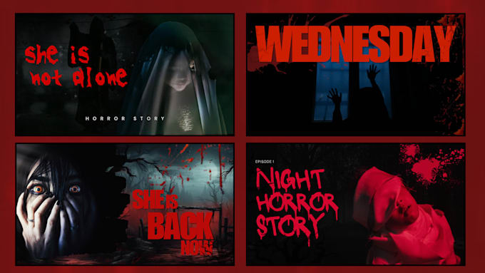 design true crime thumbnails and horror stories youtube thumbnail