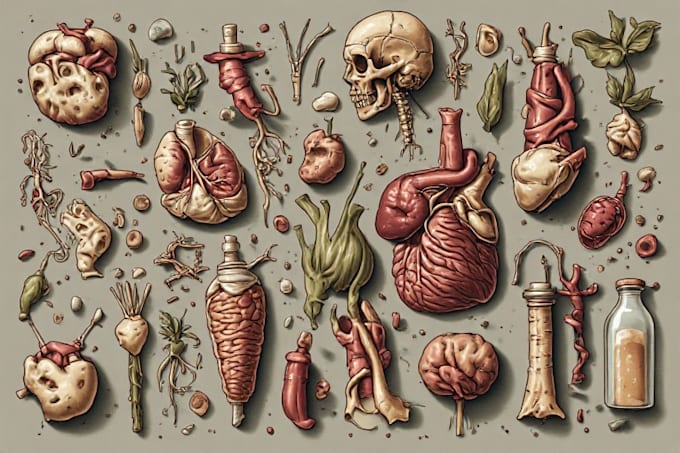 draw detailed medical illustrations