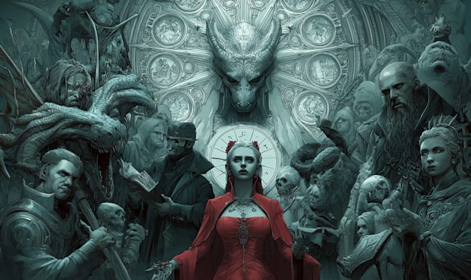 design a professional horror book cover illustration