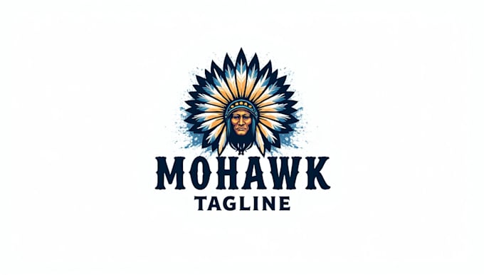 create an eye catching mohawk indian tribe logo in one day