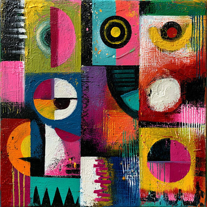 create abstract art, graffiti and illustration expressionism