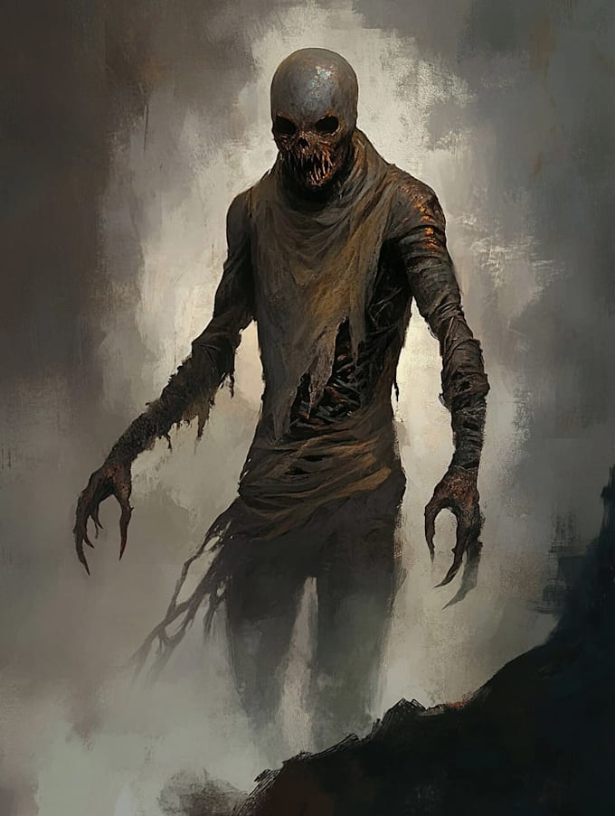 draw terrifying horror characters and monsters